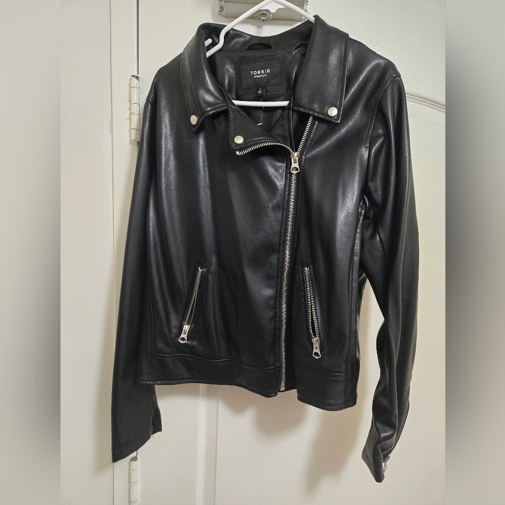 Torrid faux leather coat